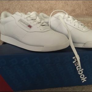 White Reebok Classic Tennis Shoes